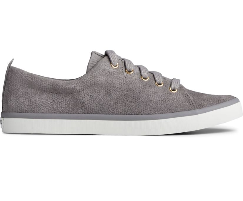 Sperry Sailor Lace To Toe Serpent Leather Sneakers - Women's Sneakers - Grey [QY5842379] Sperry Top